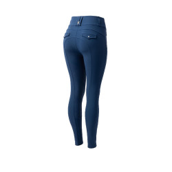 Pantalon d'équitation femme B Vertigo thermique grip intégral Enya Marine titan Bleu marine