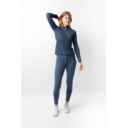 Chemise d'entraînement Horze Eloise Indigo vintage Bleu marine