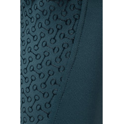 Pantalon d'équitation thermique full grip Horze Rhea enfant poches arrière Vert d'eau foncé