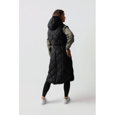 Doudoune longue sans manches rembourrée Gem B Vertigo Beauté noir