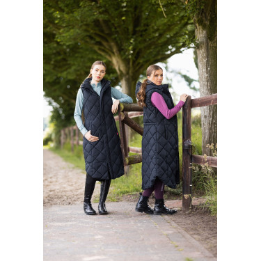 Doudoune longue sans manches rembourrée Gem B Vertigo Beauté noir