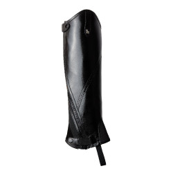 Mini-chaps Horze Wicklow avec perforations fleuries Noir Mini-chaps Horze Wicklow avec perforations fleuries Noir