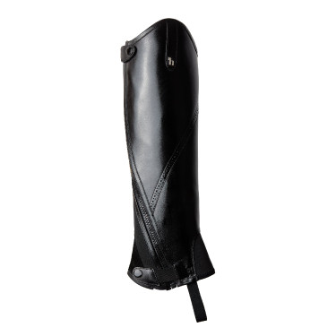 Mini-chaps Horze Wicklow avec perforations fleuries Noir Mini-chaps Horze Wicklow avec perforations fleuries Noir