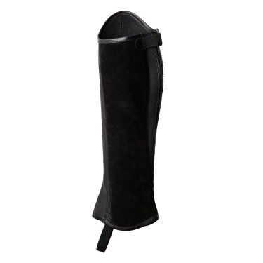 Mini-chaps Horze Wicklow avec perforations fleuries Noir Mini-chaps Horze Wicklow avec perforations fleuries Noir