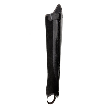 Mini-chaps Horze Wicklow avec perforations fleuries Noir Mini-chaps Horze Wicklow avec perforations fleuries Noir