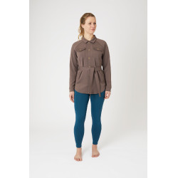 Veste-chemise Alyssa femme Horze Marron gris fer