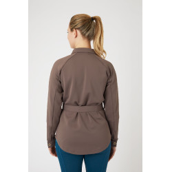 Veste-chemise Alyssa femme Horze Marron gris fer