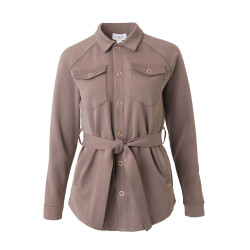 Veste-chemise Alyssa femme Horze Marron gris fer