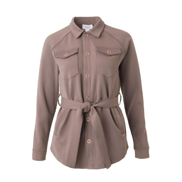 Veste-chemise Alyssa femme Horze Marron gris fer