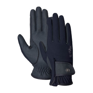 Gants d'équitation d'hiver pour femmes Sinja B Vertigo Marine foncé Bleu