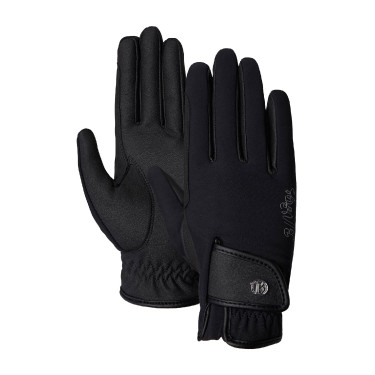 Gants d'équitation d'hiver pour femmes Sinja B Vertigo Noir