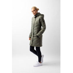 Doudoune Aurora Horze femme avec jupe amovible Vert beetle