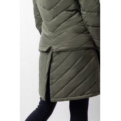 Doudoune Aurora Horze femme avec jupe amovible Vert beetle