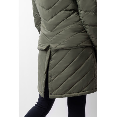 Doudoune Aurora Horze femme avec jupe amovible Vert beetle