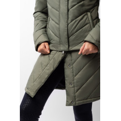 Doudoune Aurora Horze femme avec jupe amovible Vert beetle