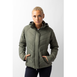 Doudoune Aurora Horze femme avec jupe amovible Vert beetle