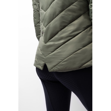 Doudoune Aurora Horze femme avec jupe amovible Vert beetle