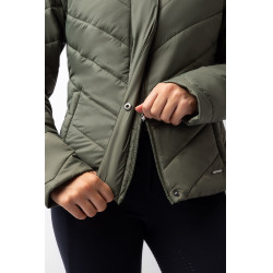 Doudoune Aurora Horze femme avec jupe amovible Vert beetle