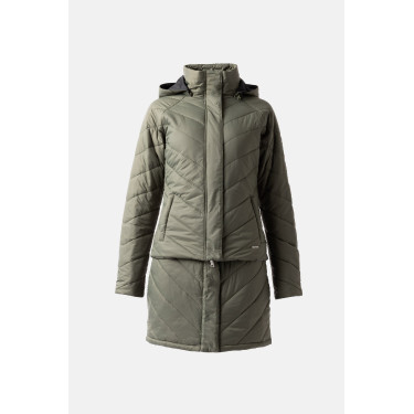 Doudoune Aurora Horze femme avec jupe amovible Vert beetle