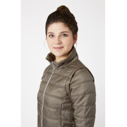 Doudoune Horze Natalie manches amovibles femme Marron morille