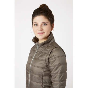 Doudoune Horze Natalie manches amovibles femme Marron morille