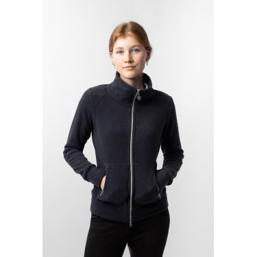 Veste d'équitation polaire Horze Ellie femme Marine foncé Bleu