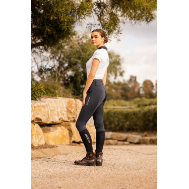 Pantalon d'équitation fond intégral Meghan B Vertigo taille haute femme Bleu marine foncé