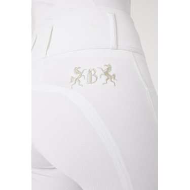 Pantalon d'équitation fond intégral Meghan B Vertigo taille haute femme Blanc Pantalon d'équitation fond intégral Meghan B Vertigo taille haute femme Blanc