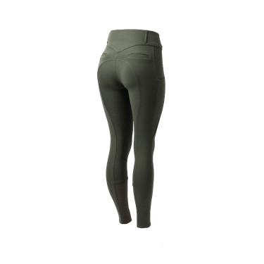 Pantalon fond intégral grip toutes saisons Horze Mira Vert scarabée