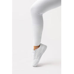 Pantalon fond intégral grip toutes saisons Horze Mira Blanc / bleu turquoise Pantalon fond intégral grip toutes saisons Horze Mira Blanc / bleu turquoise