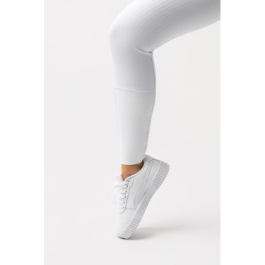 Pantalon fond intégral grip toutes saisons Horze Mira Blanc / bleu turquoise Pantalon fond intégral grip toutes saisons Horze Mira Blanc / bleu turquoise
