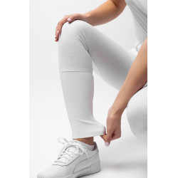 Pantalon fond intégral grip toutes saisons Horze Mira Blanc / bleu turquoise Pantalon fond intégral grip toutes saisons Horze Mira Blanc / bleu turquoise