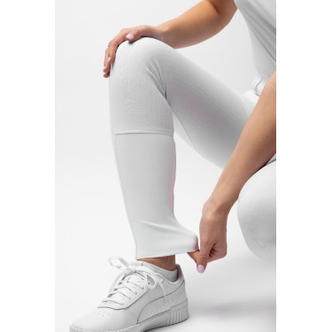 Pantalon fond intégral grip toutes saisons Horze Mira Blanc / bleu turquoise Pantalon fond intégral grip toutes saisons Horze Mira Blanc / bleu turquoise