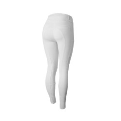 Pantalon fond intégral grip toutes saisons Horze Mira Blanc / bleu turquoise Pantalon fond intégral grip toutes saisons Horze Mira Blanc / bleu turquoise