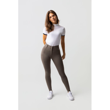 Pantalon fond intégral grip toutes saisons Horze Mira Marron morille