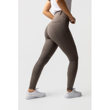 Pantalon fond intégral grip toutes saisons Horze Mira Marron morille