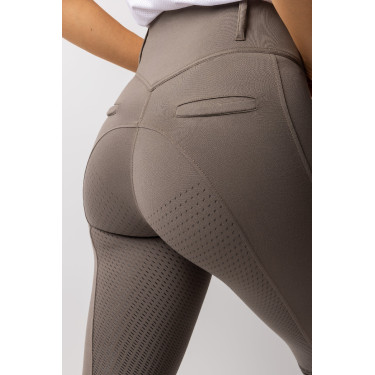 Pantalon fond intégral grip toutes saisons Horze Mira Marron morille