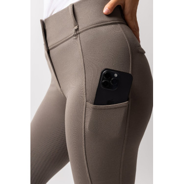 Pantalon fond intégral grip toutes saisons Horze Mira Marron morille