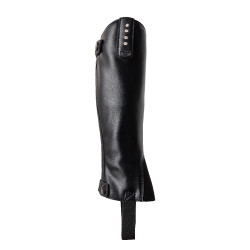 Mini-chaps Horze Portland enfant à lanière Noir