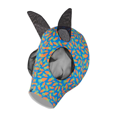 Masque anti-mouches Horze élastique à enfiler Orange carotte Motifs