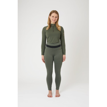 Legging d'équitation B Vertigo Caitlin taille haute et fond intégral femme Vert scarabée