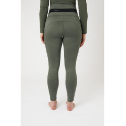 Legging d'équitation B Vertigo Caitlin taille haute et fond intégral femme Vert scarabée