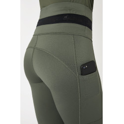 Legging d'équitation B Vertigo Caitlin taille haute et fond intégral femme Vert scarabée