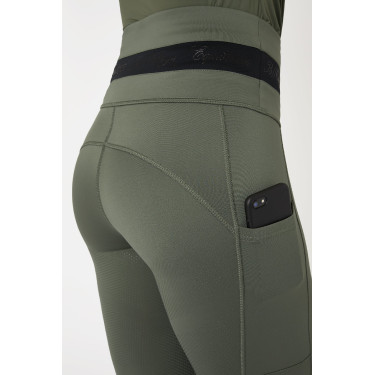 Legging d'équitation B Vertigo Caitlin taille haute et fond intégral femme Vert scarabée