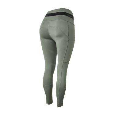 Legging d'équitation B Vertigo Caitlin taille haute et fond intégral femme Vert scarabée