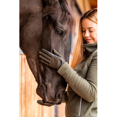 Gants d'équitation été Horze Leni femme Vert scarabée