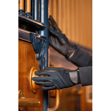 Gants d'équitation été Horze Leni femme Marine foncé Bleu Gants d'équitation été Horze Leni femme Marine foncé Bleu