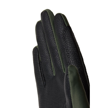 Gants d'équitation B Vertigo Laia femme avec logo imprimé Vert scarabée