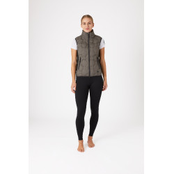 Doudoune sans manches d'équitation Horze Shelly femme Marron morille