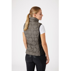 Doudoune sans manches d'équitation Horze Shelly femme Marron morille